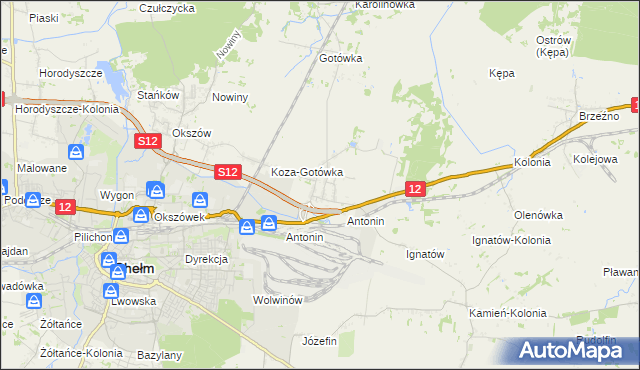 mapa Srebrzyszcze, Srebrzyszcze na mapie Targeo