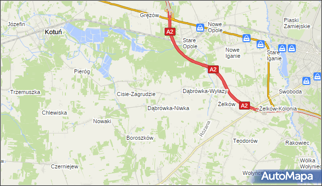 mapa Stara Dąbrówka, Stara Dąbrówka na mapie Targeo