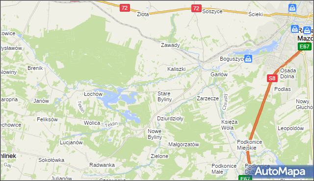 mapa Stare Byliny, Stare Byliny na mapie Targeo