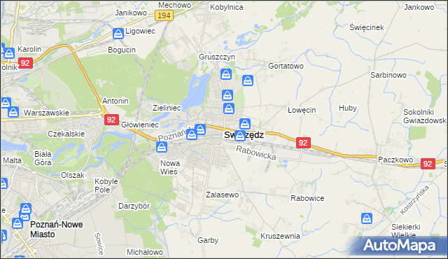 mapa Swarzędz, Swarzędz na mapie Targeo