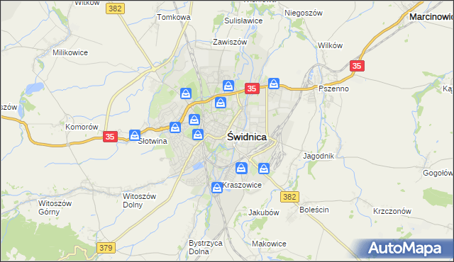 mapa Świdnicy, Świdnica na mapie Targeo