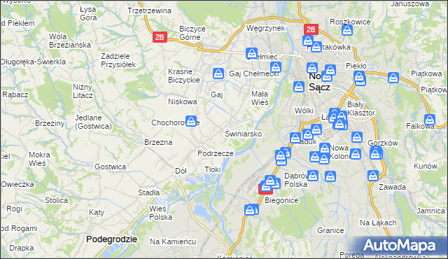 mapa Świniarsko, Świniarsko na mapie Targeo