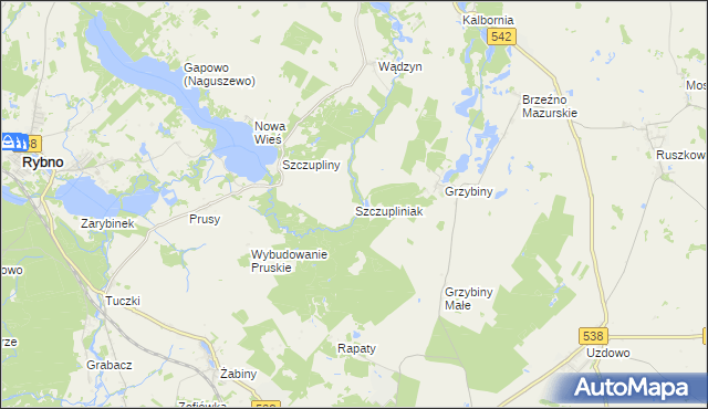 mapa Szczupliniak, Szczupliniak na mapie Targeo