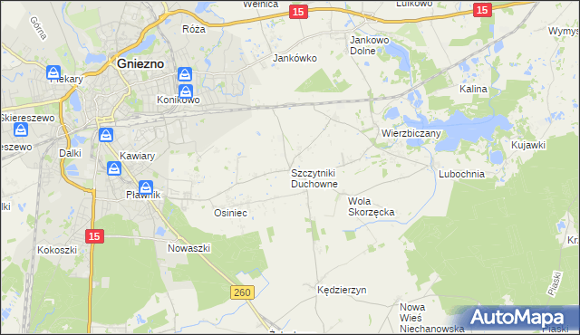 mapa Szczytniki Duchowne, Szczytniki Duchowne na mapie Targeo