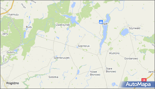 mapa Szembruk, Szembruk na mapie Targeo