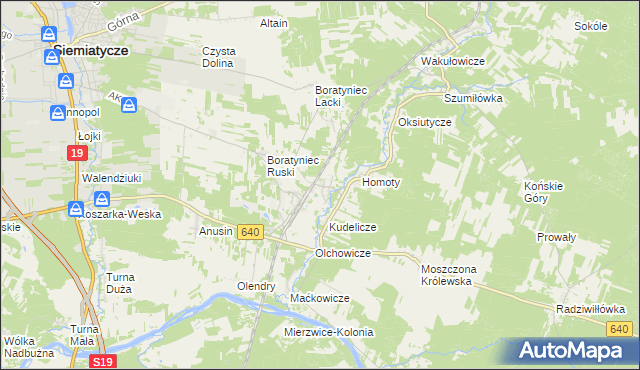 mapa Szerszenie, Szerszenie na mapie Targeo