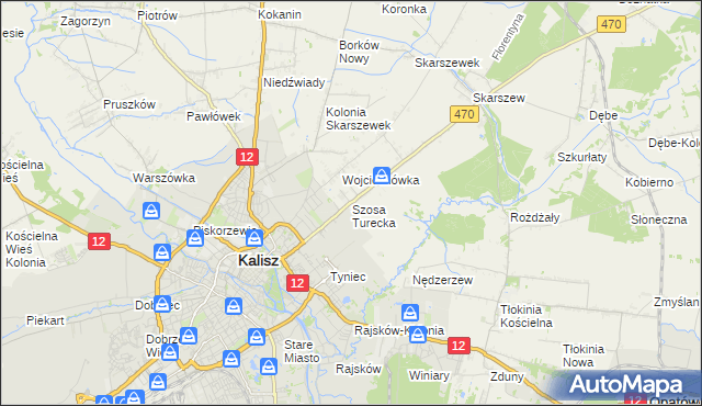 mapa Szosa Turecka, Szosa Turecka na mapie Targeo