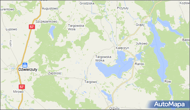 mapa Targowska Wólka, Targowska Wólka na mapie Targeo