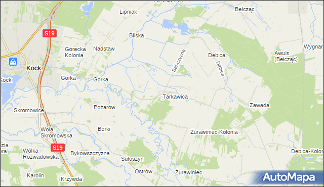 mapa Tarkawica, Tarkawica na mapie Targeo