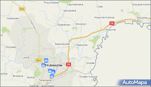 mapa Teptiuków, Teptiuków na mapie Targeo