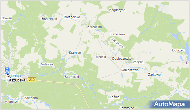 mapa Troszki, Troszki na mapie Targeo