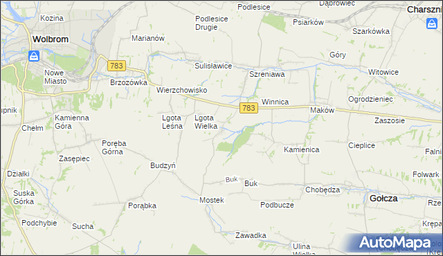 mapa Trzebienice, Trzebienice na mapie Targeo