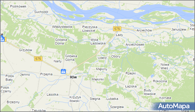 mapa Uderz, Uderz na mapie Targeo
