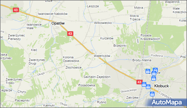 mapa Waleńczów, Waleńczów na mapie Targeo