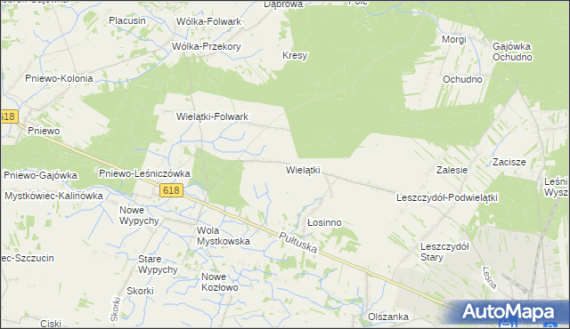 mapa Wielątki, Wielątki na mapie Targeo