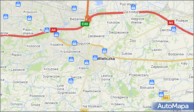 mapa Wieliczka, Wieliczka na mapie Targeo
