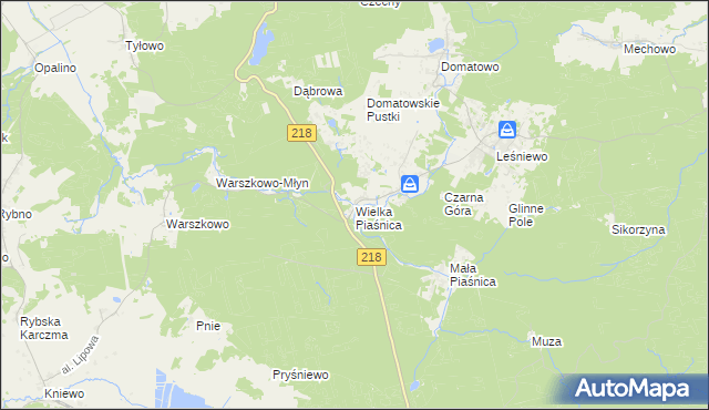 mapa Wielka Piaśnica, Wielka Piaśnica na mapie Targeo