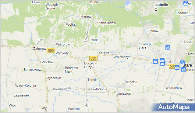 mapa Wierzbin, Wierzbin na mapie Targeo