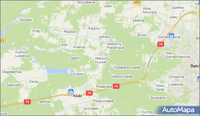 mapa Wierzchy Strzyżewskie, Wierzchy Strzyżewskie na mapie Targeo