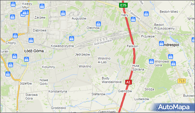 mapa Wiskitno A-Las, Wiskitno A-Las na mapie Targeo