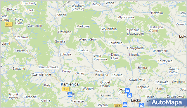 mapa Wola Kosnowa, Wola Kosnowa na mapie Targeo
