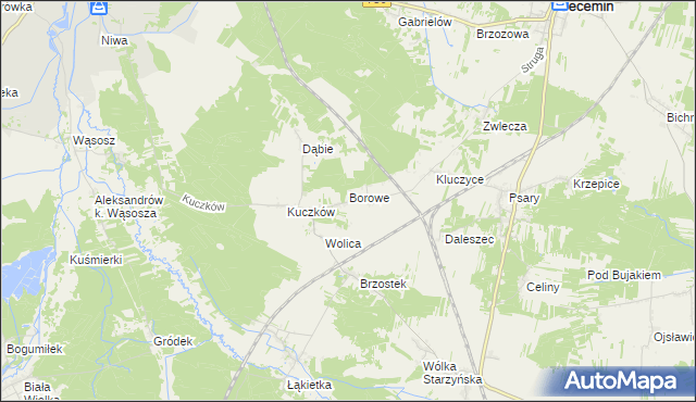 mapa Wola Kuczkowska, Wola Kuczkowska na mapie Targeo