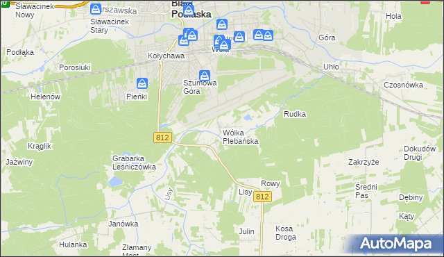 mapa Wólka Plebańska gmina Biała Podlaska, Wólka Plebańska gmina Biała Podlaska na mapie Targeo