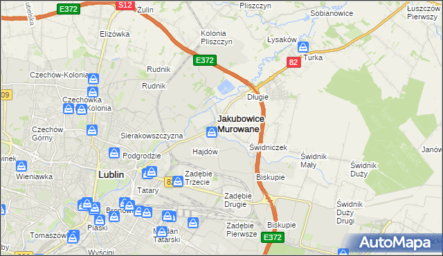 mapa Wólka powiat lubelski, Wólka powiat lubelski na mapie Targeo