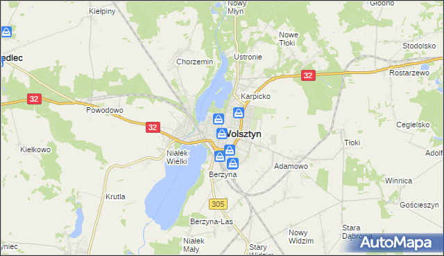 mapa Wolsztyn, Wolsztyn na mapie Targeo