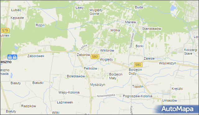 mapa Wyględy, Wyględy na mapie Targeo