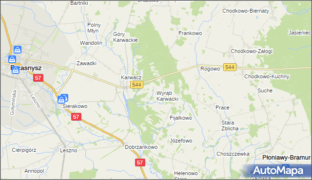 mapa Wyrąb Karwacki, Wyrąb Karwacki na mapie Targeo