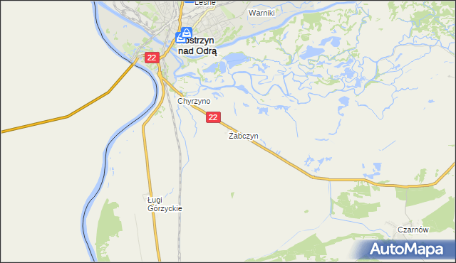 mapa Żabczyn, Żabczyn na mapie Targeo