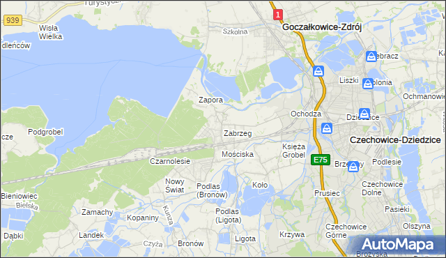 mapa Zabrzeg, Zabrzeg na mapie Targeo
