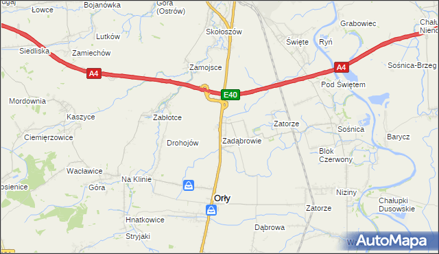 mapa Zadąbrowie gmina Radymno, Zadąbrowie gmina Radymno na mapie Targeo