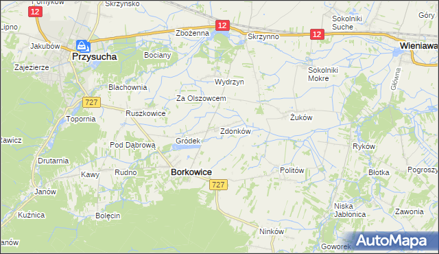 mapa Zdonków, Zdonków na mapie Targeo