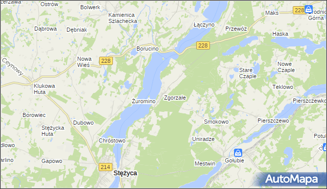 mapa Zgorzałe, Zgorzałe na mapie Targeo