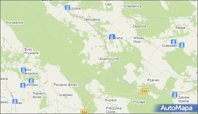 mapa Adamczycha, Adamczycha na mapie Targeo