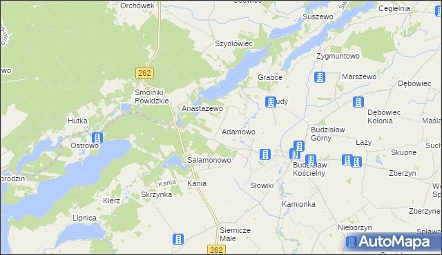 mapa Adamowo gmina Kleczew, Adamowo gmina Kleczew na mapie Targeo