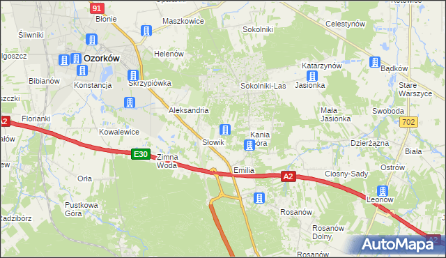 mapa Adolfów gmina Zgierz, Adolfów gmina Zgierz na mapie Targeo