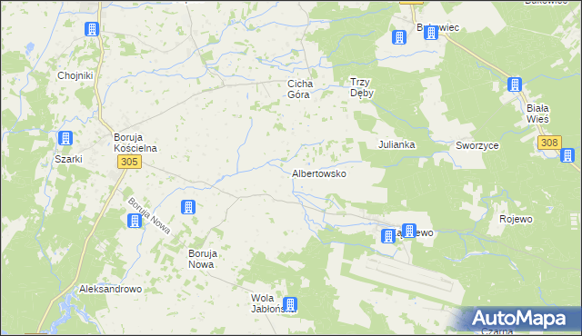 mapa Albertowsko, Albertowsko na mapie Targeo