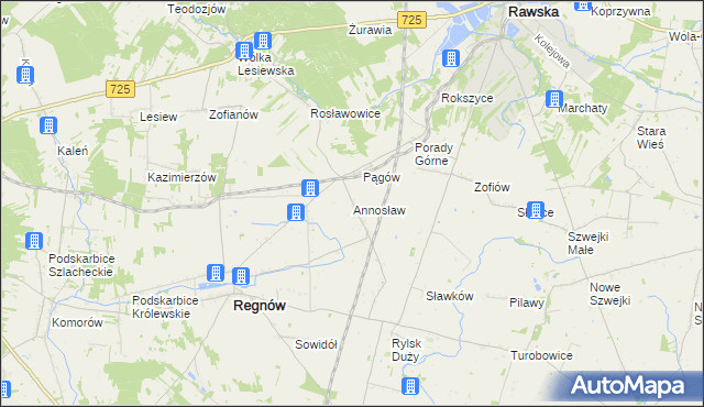 mapa Annosław, Annosław na mapie Targeo