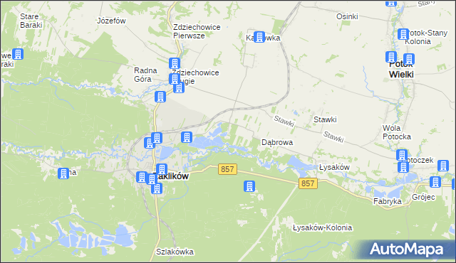 mapa Antoniówka gmina Zaklików, Antoniówka gmina Zaklików na mapie Targeo