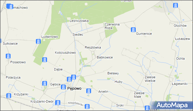 mapa Babkowice, Babkowice na mapie Targeo