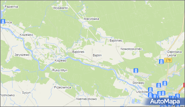 mapa Bąblin, Bąblin na mapie Targeo