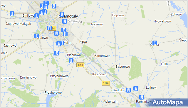 mapa Baborówko, Baborówko na mapie Targeo