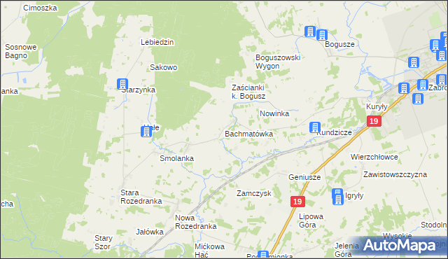 mapa Bachmatówka, Bachmatówka na mapie Targeo