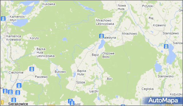 mapa Bącz, Bącz na mapie Targeo