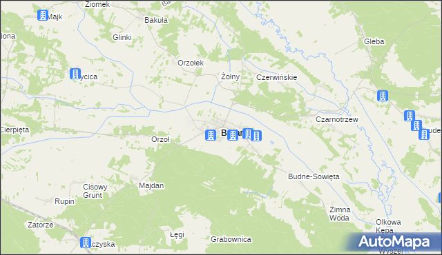 mapa Baranowo powiat ostrołęcki, Baranowo powiat ostrołęcki na mapie Targeo