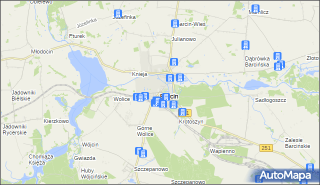 mapa Barcin, Barcin na mapie Targeo