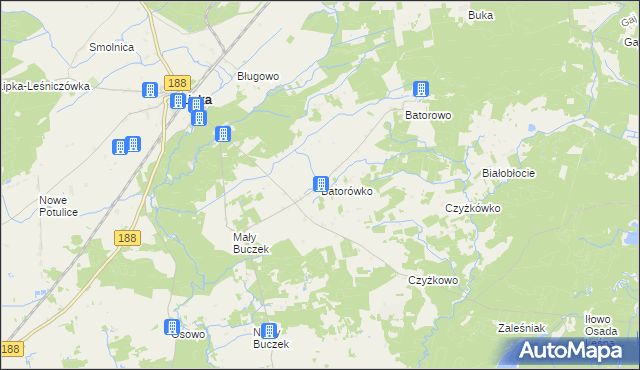mapa Batorówko, Batorówko na mapie Targeo